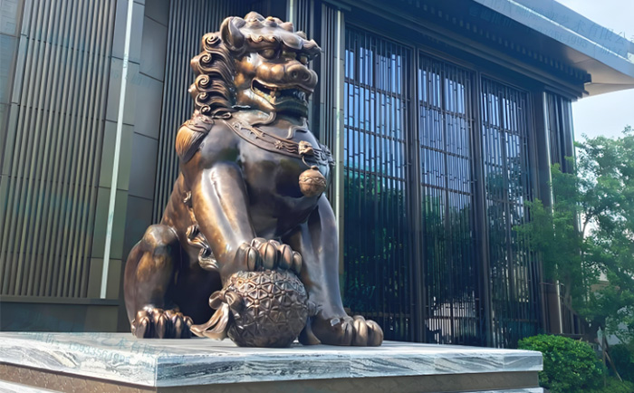 定制銅天安門獅子雕塑，致敬中華文化