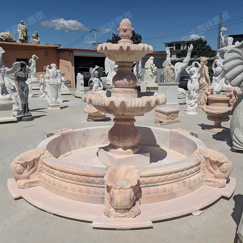 石雕噴泉，雙層景觀噴泉