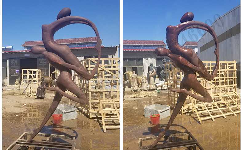 跳舞人物銅雕塑，銅舞蹈雕塑，銅抽象人物