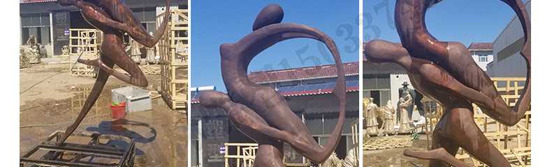 銅舞蹈人物雕塑，抽象男女人物雕塑，抽象跳舞人物銅雕塑