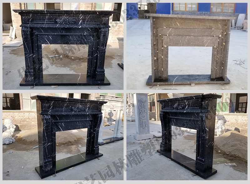 石雕壁爐架廠家，石雕壁爐架工廠，定制石雕壁爐架