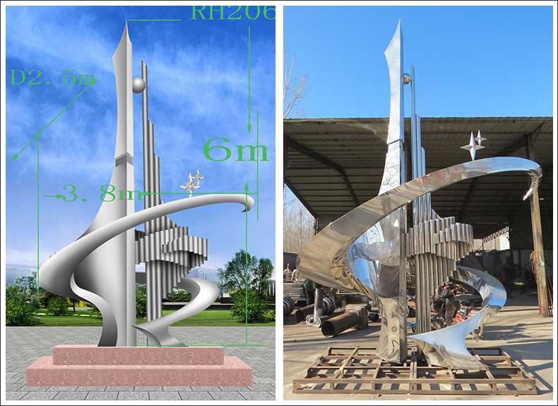 大型不銹鋼雕塑，不銹鋼雕塑廠家，室外大型景觀雕塑