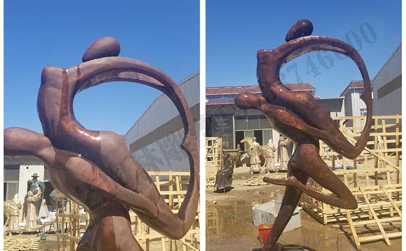 銅舞蹈人物雕塑，銅跳舞人，跳舞人物雕塑