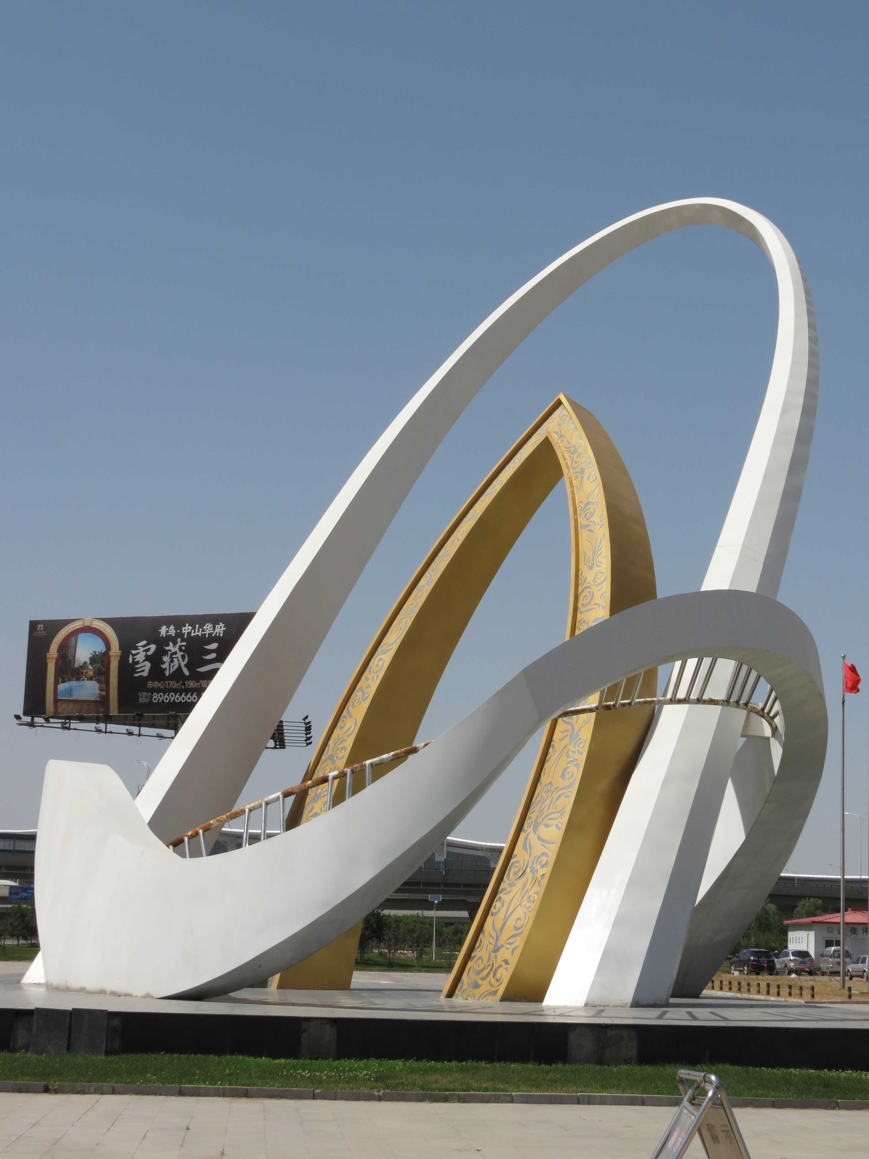 機(jī)場(chǎng)大型雕塑，不銹鋼機(jī)場(chǎng)雕塑，不銹鋼廣場(chǎng)景觀