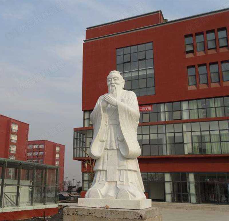 校園石雕孔子像，大理石孔子像