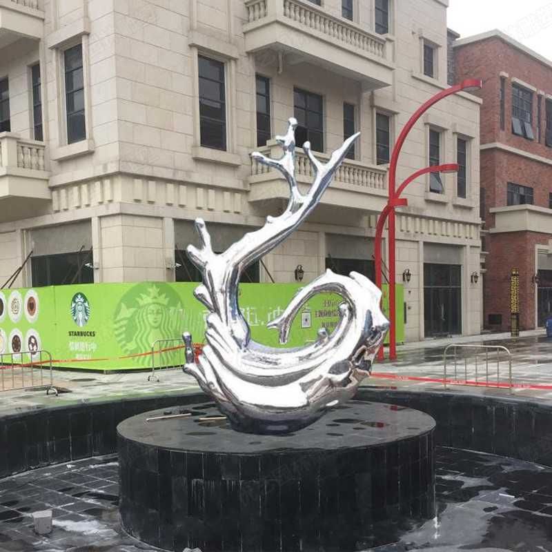 不銹鋼水花雕塑，不銹鋼雕塑廠家
