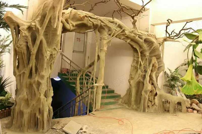 水泥仿真樹木雕塑，仿真水泥雕塑