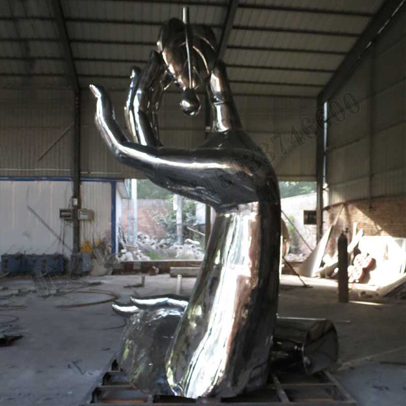 保護(hù)水資源雕塑，珍惜水資源雕塑，不銹鋼水滴雕塑