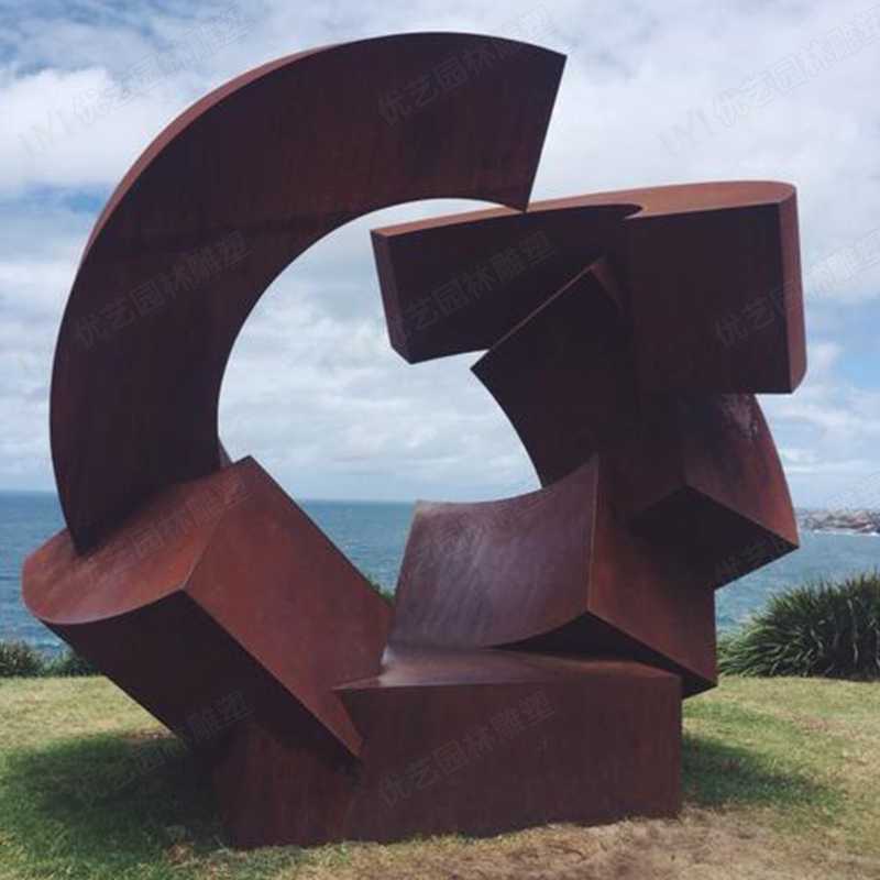 耐候鋼雕塑，室外抽象耐候鋼雕塑