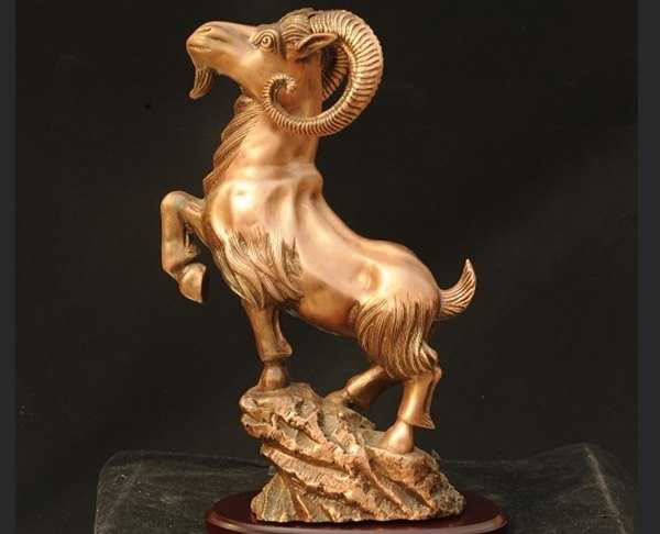 銅山羊雕塑，家居景觀雕塑