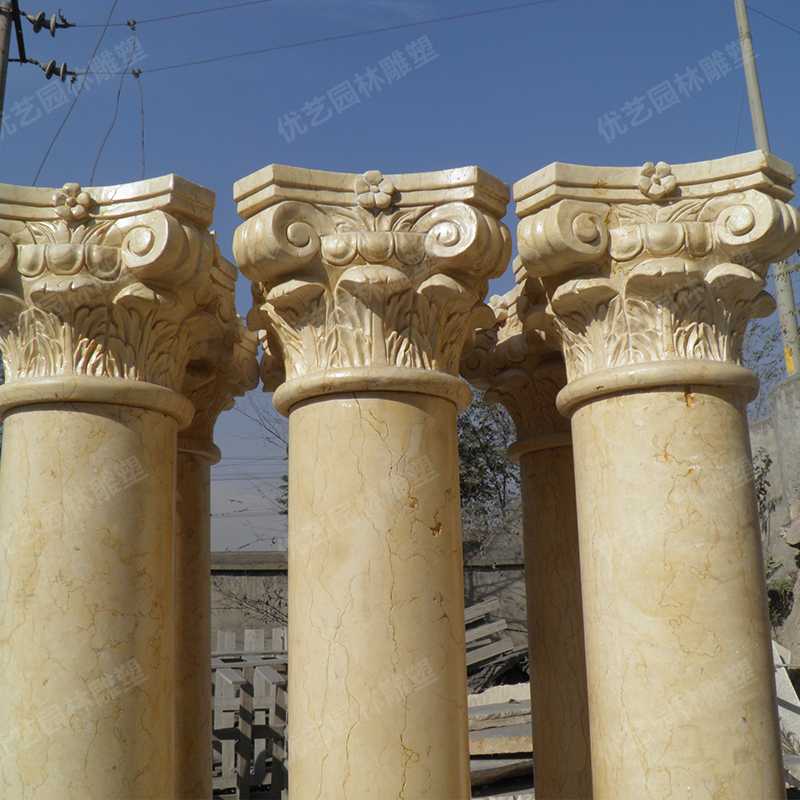大理石羅馬柱，石材羅馬柱
