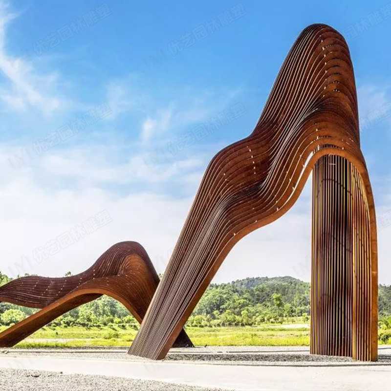 耐候鋼雕塑，景觀雕塑定制